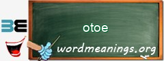 WordMeaning blackboard for otoe